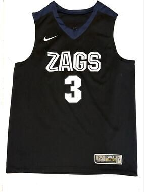 Nike Elite Team Issue ZAGS #3 Basketball Jersey Men's Medium Dri-FIT Black